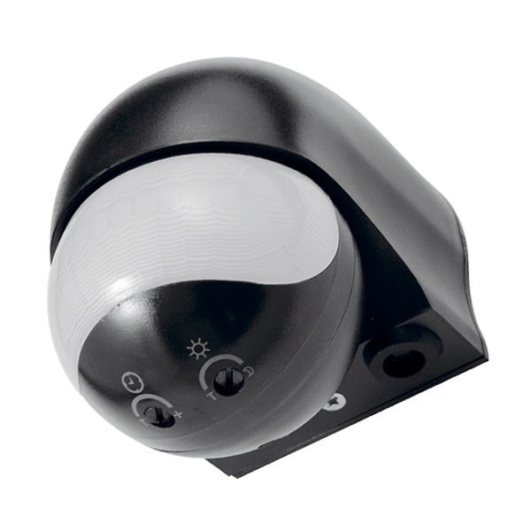 CZUJNIK RUCHU PIR "EL HOME" MD-09B7 ZEWNĘTRZNY 180 ~230V CZARNY