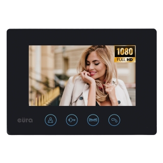 MONITOR "EURA" VDA-41A3 "CONNECT+" - czarny, 7", otwieranie 2 wejść, AHD, WIFI 2