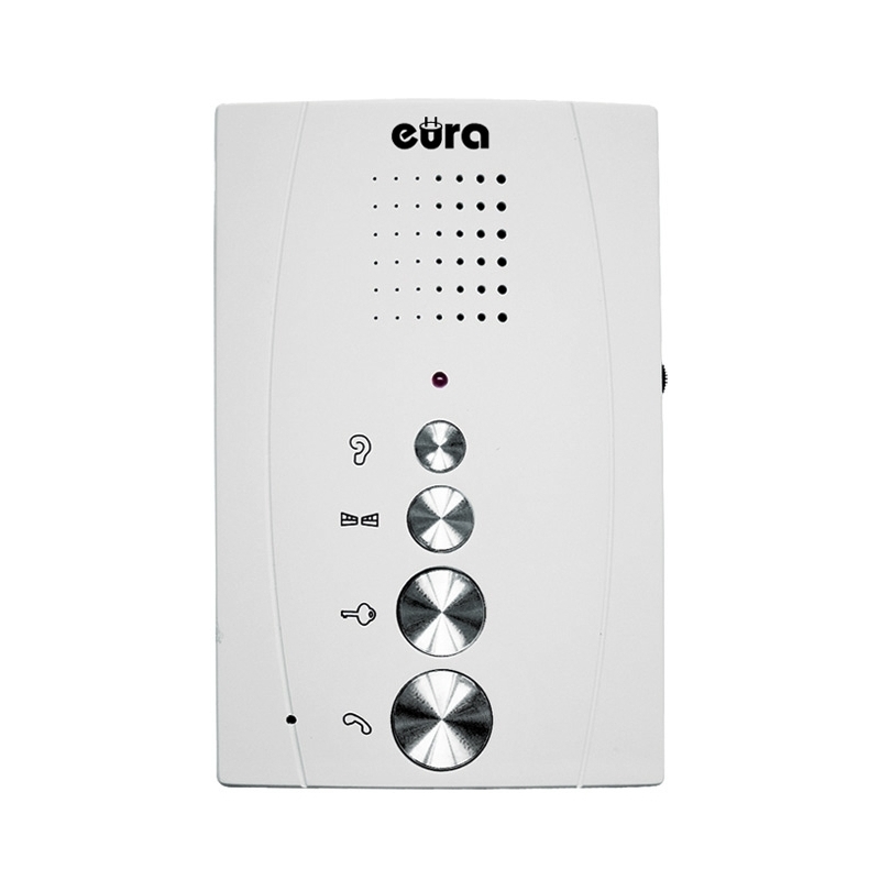 DOMOFON "EURA" ADP-51A3 "DIFESA" - 1-rodzinny, 2 unifony, interkom, biały