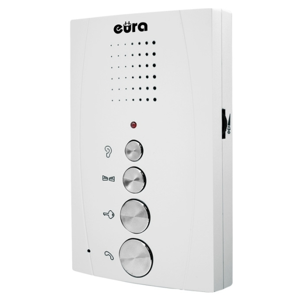 DOMOFON "EURA" ADP-51A3 "DIFESA" - 1-rodzinny, 2 unifony, interkom, biały