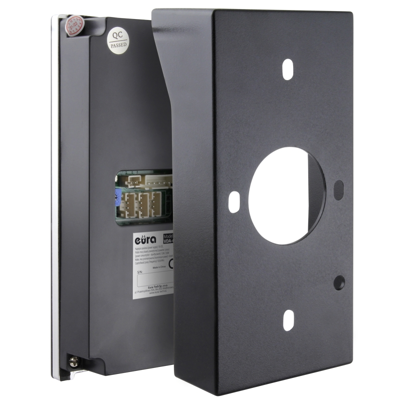 KASETA ZEWNĘTRZNA WIDEODOMOFONU "EURA" VDA-63C5 - trójrodzinna, czarna, kamera 1080p., czytnik RFID, natynk