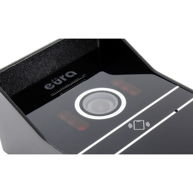 KASETA ZEWNĘTRZNA WIDEODOMOFONU "EURA" VDA-63C5 - trójrodzinna, czarna, kamera 1080p., czytnik RFID, natynk