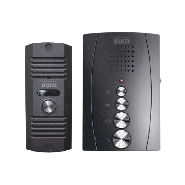 DOMOFON "EURA" ADP-12A3 "INVITO" GRAFIT głośnomówiący, bezsłuchawkowy