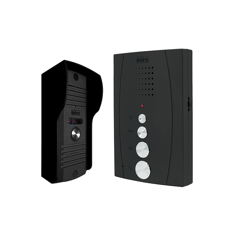 DOMOFON "EURA" ADP-12A3 "INVITO" GRAFIT głośnomówiący, bezsłuchawkowy