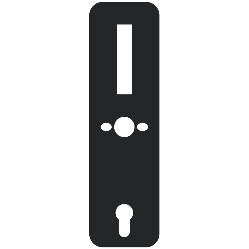 KOMPLET MASKOWNIC "EURA" ELB-03H4 - front + tył, do klamki ELH-01H4, rozstaw 92 mm, otwór na wkładkę bębenkową, grubość 3 mm