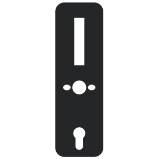 KOMPLET MASKOWNIC "EURA" ELB-01H4 - front + tył, do klamki ELH-01H4, rozstaw 72 mm, otwór na wkładkę bębenkową, grubość 3 mm 2