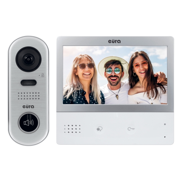 WIDEODOMOFON "EURA" VDP-59A5 "2EASY" kolor 7" dotykowy ekran, biały