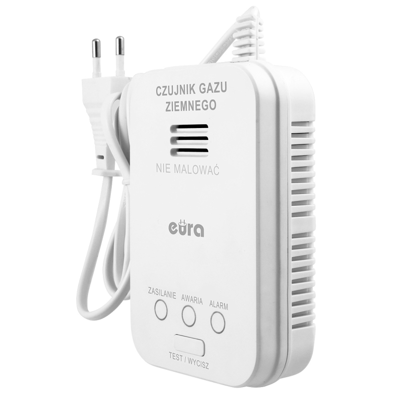 CZUJNIK GAZU "EURA" GD-01A2 - 230V/ 50Hz, przewodowy, gaz ziemny