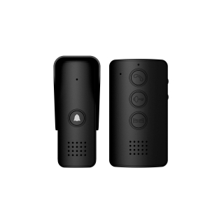 DOMOFON "EURA" ADP-09A3 - czarny, głośnomówiący, obsługa 2 wejść