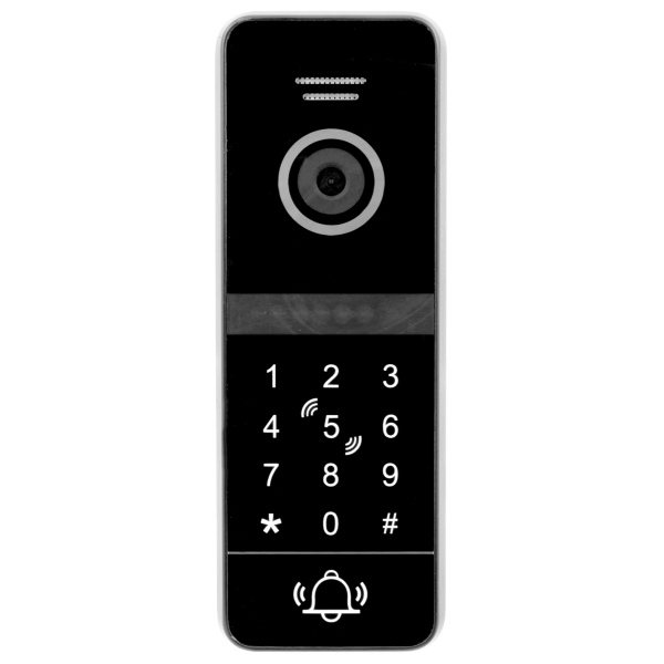 WIDEODOMOFON "EURA" VDP-97C5 - czarny, dotykowy, LCD 7", AHD, WiFi,  pamięć obrazów, SD 128GB,  rozbudowa do 6 monitorów, 2 stac