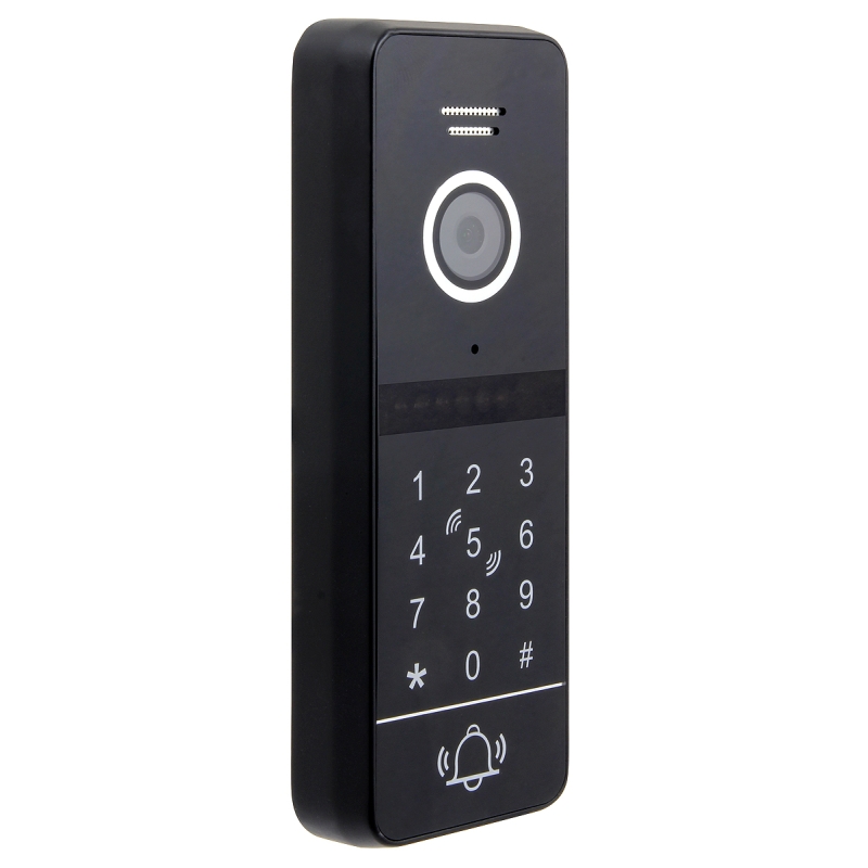 WIDEODOMOFON "EURA" VDP-97C5 - czarny, dotykowy, LCD 7", AHD, WiFi,  pamięć obrazów, SD 128GB,  rozbudowa do 6 monitorów, 2 stac