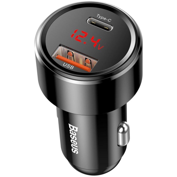 ŁADOWARKA SAMOCHODOWA Baseus Magic CCMLC20C-01 45W 5A 1x USB-A 1x USB-C QC 3.0