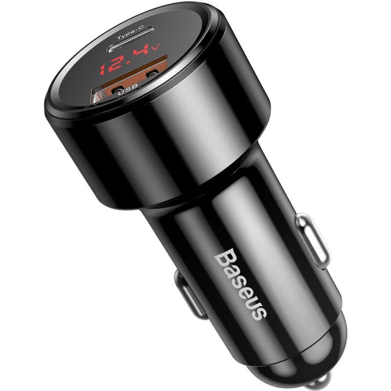 ŁADOWARKA SAMOCHODOWA Baseus Magic CCMLC20C-01 45W 5A 1x USB-A 1x USB-C QC 3.0