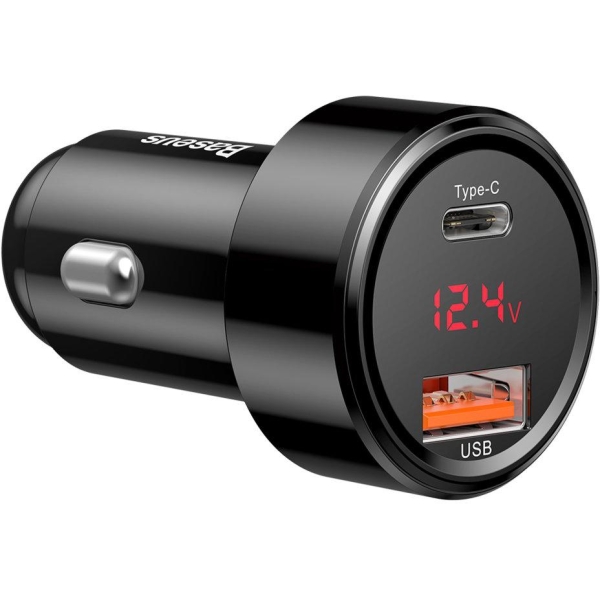 ŁADOWARKA SAMOCHODOWA Baseus Magic CCMLC20C-01 45W 5A 1x USB-A 1x USB-C QC 3.0