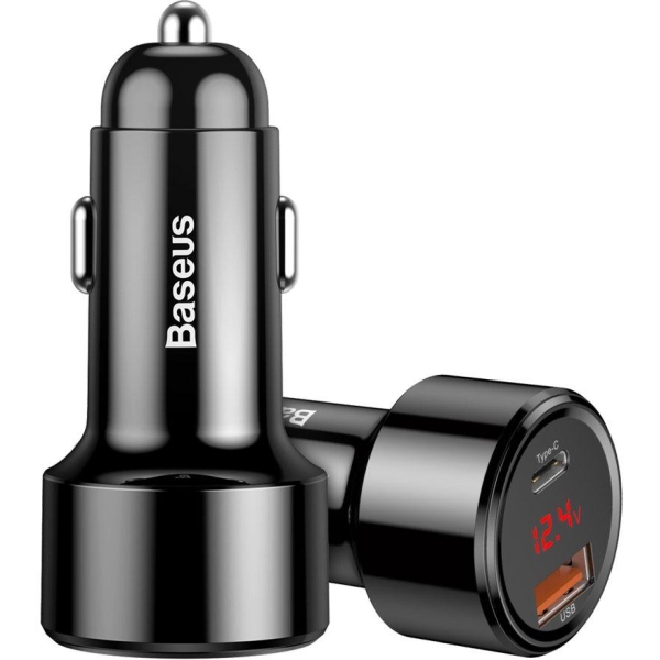 ŁADOWARKA SAMOCHODOWA Baseus Magic CCMLC20C-01 45W 5A 1x USB-A 1x USB-C QC 3.0