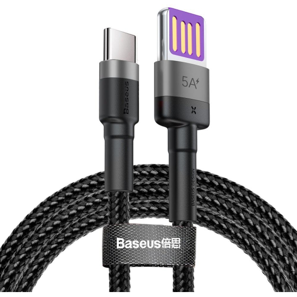 KABEL USB-A -  USB-C Baseus Cafule CATKLF-PG1 100cm SuperCharge 40W 5A QC 3.0 W OPLOCIE