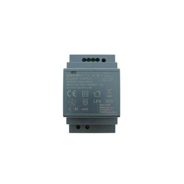 ZASILACZ IMPULSOWY NA SZYNĘ DIN ESPE HDN-10024 24V/100W/3.8A