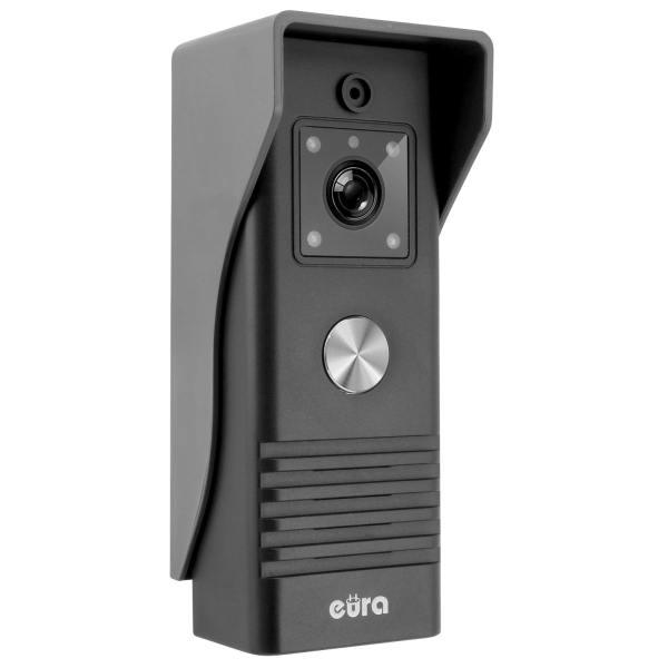 WIDEODOMOFON "EURA" VDP-45A3 "ALPHA" CZARNY DWA MONITORY kolor 7" obsługa 1 wejścia
