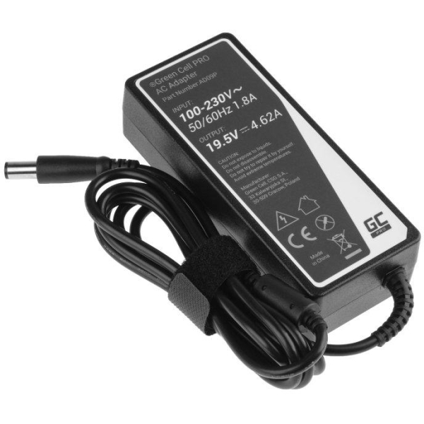 ZASILACZ ŁADOWARKA DO LAPTOPA DELL Green Cell PRO AD09P 19,5V 4,62A 90W 7,4mm/5,0mm