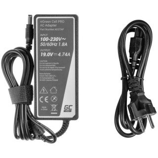 ZASILACZ ŁADOWARKA DO LAPTOPA ASUS TOSHIBA Green Cell PRO AD27AP 19V 4,74A 90W 5,5mm/2,5mm 2