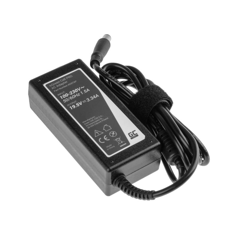 ZASILACZ ŁADOWARKA DO LAPTOPA DELL Green Cell PRO AD07AP 19,5V 3,34A 65W 7,4mm/5,0mm