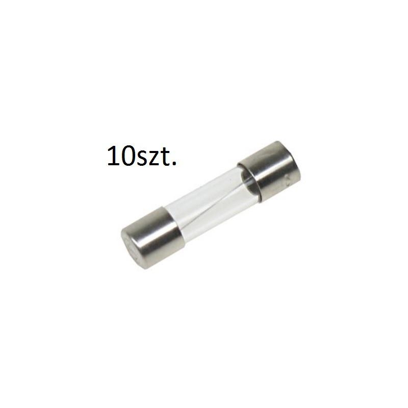 BEZPIECZNIK TOPIKOWY B-1000 1000mA SZKLANY, ZWŁOCZNY 1A 250V 10szt.