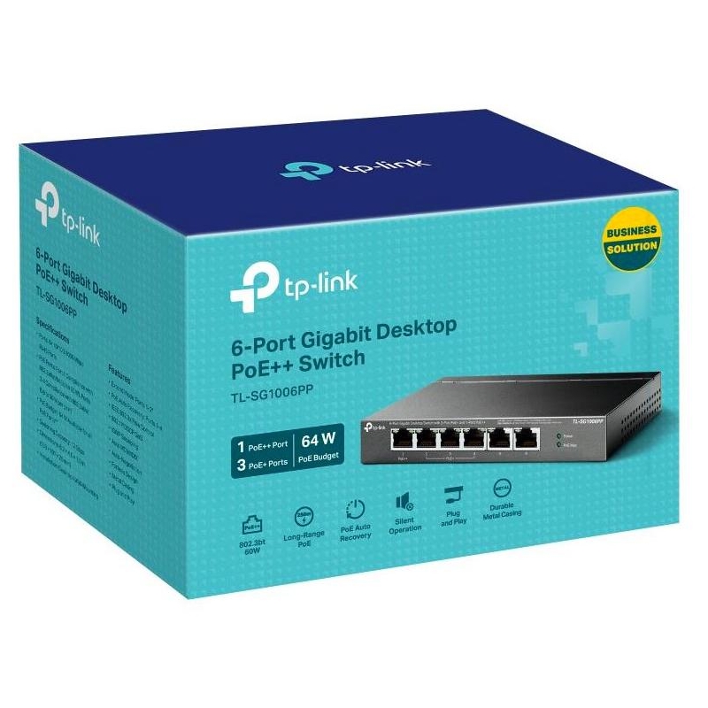 SWITCH TP-LINK TL-SG1006PP (PoE++)