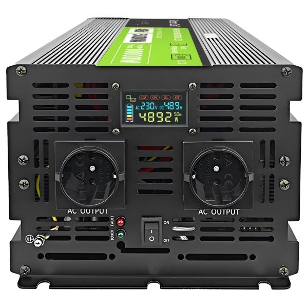 PRZETWORNICA NAPIĘCIA Green Cell PowerInverter LCD 48V -  230V 5000/10000W CZYSTA SINUSOIDA