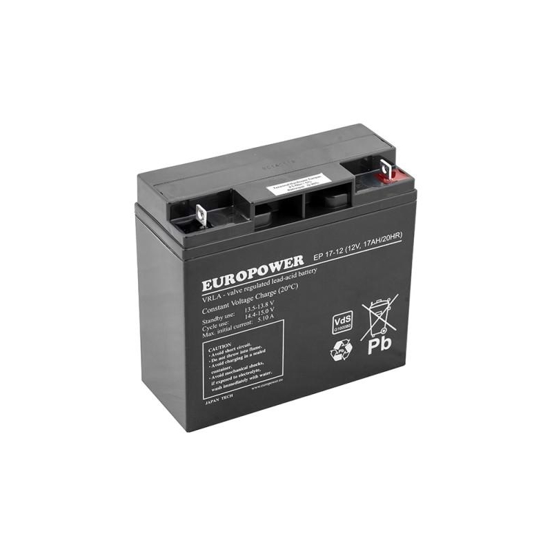 Akumulator AGM EUROPOWER serii EPL 12V 17Ah (Żywotność 15 lat)