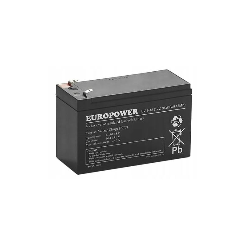 Akumulator AGM EUROPOWER serii EV 12V 8Ah/C10 (Żywotność 6-9 lat)