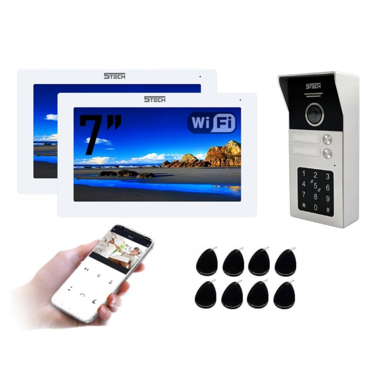 5TECH Wideodomofon dwurodzinny AHD Monitory...