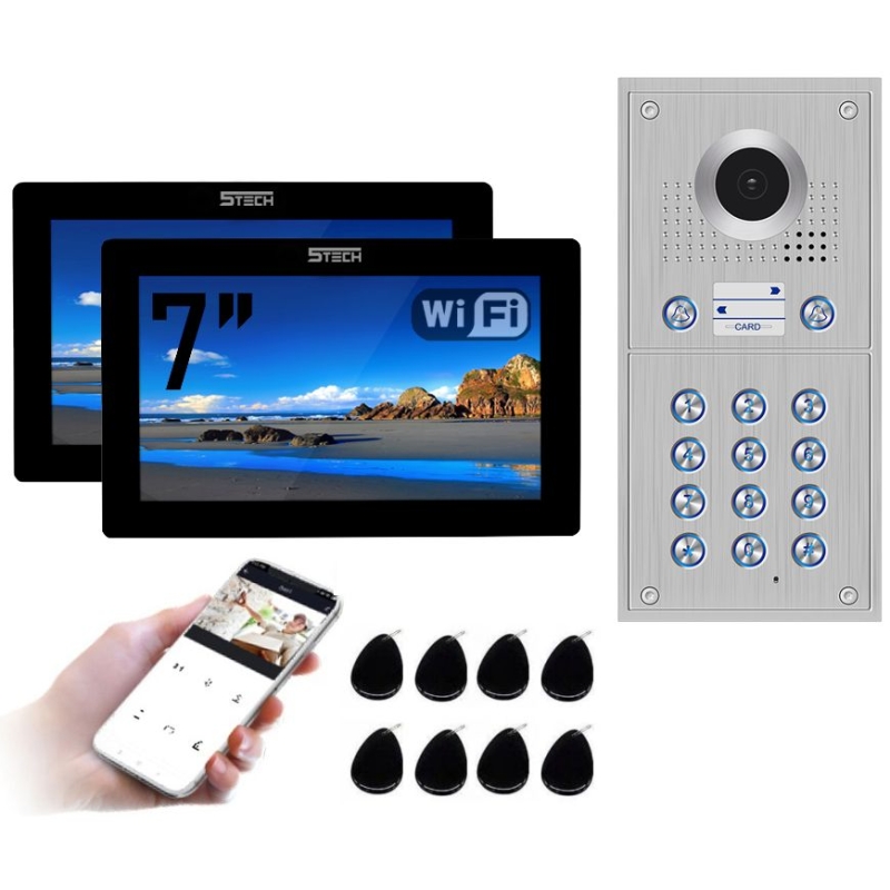 5TECH Wideodomofon dwurodzinny AHD Monitory...