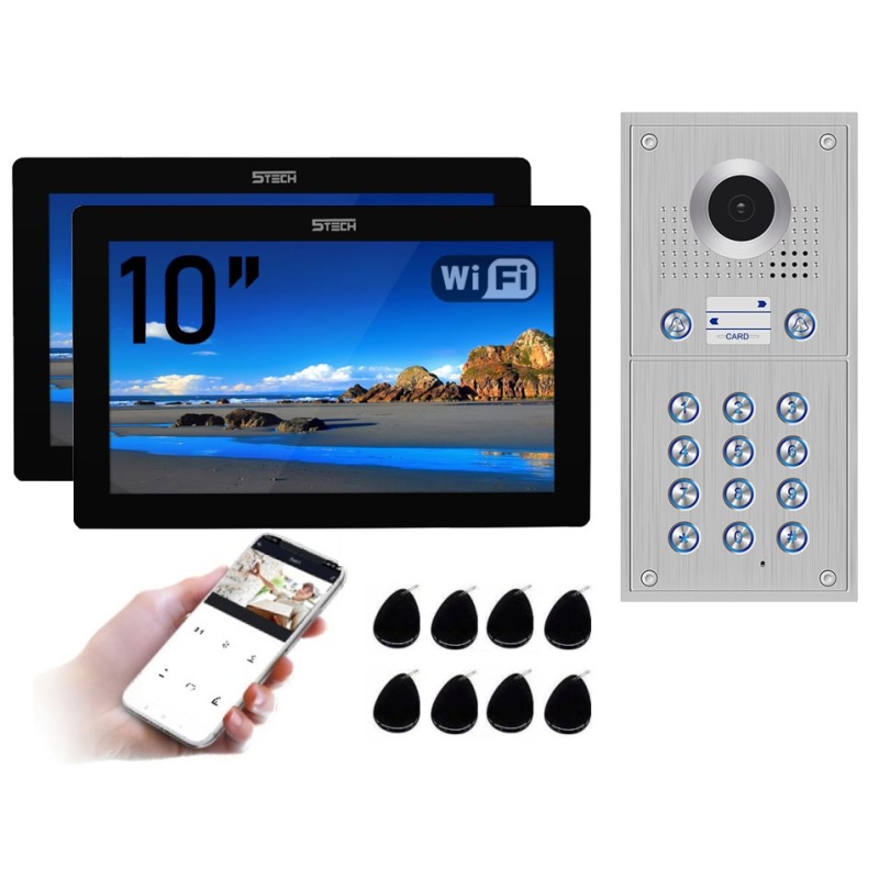 5TECH Wideodomofon dwurodzinny AHD Monitory...