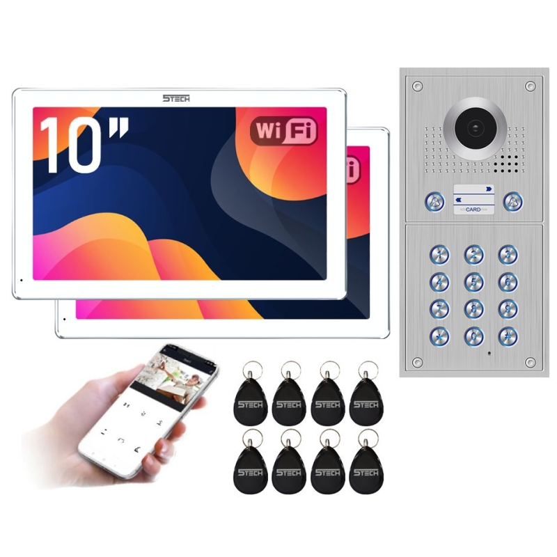 5TECH Wideodomofon dwurodzinny cyfrowy TWIN...