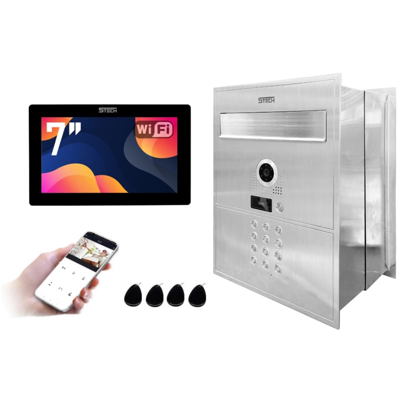 5TECH Wideodomofon cyfrowy ze skrzynką na listy...