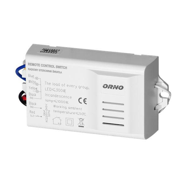 BEZPRZEWODOWY STEROWNIK OŚWIETLENIA ORNO OR-GB-448 2 piloty