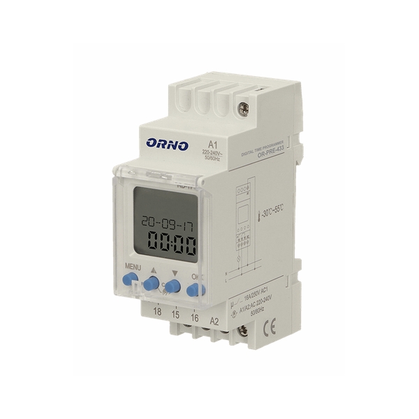 Programator elektroniczny ORNO na szynę DIN OR-PRE-433