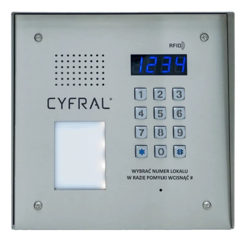 PANEL CYFROWY "CYFRAL" PC-2000RE PRO INOX z czytnikiem RFiD i wbudowaną elektroniką