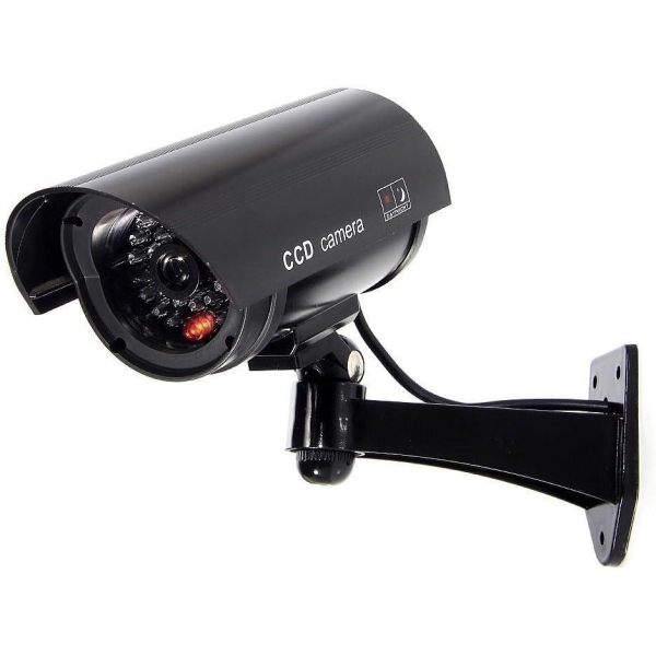 Atrapa kamery tubowej czarna LED AT-1B-B