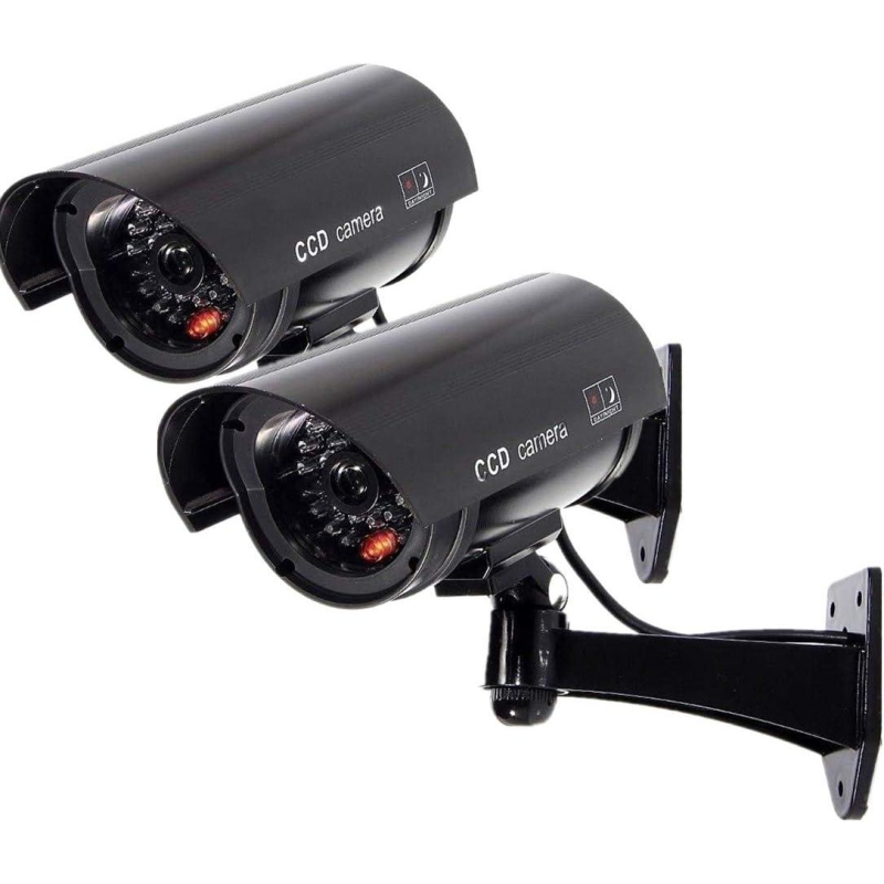 Atrapa kamery tubowej czarna LED AT-1B-B
