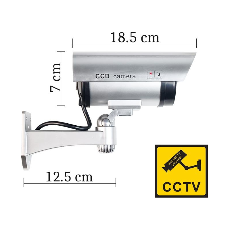 Atrapa kamery tubowej srebna AT-1B-S