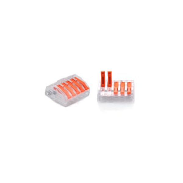 ZŁĄCZKA DO PRZEWODÓW ZATRZASKOWA 0,2-4,0mm2 PC-235 5GNIAZD (1szt.)