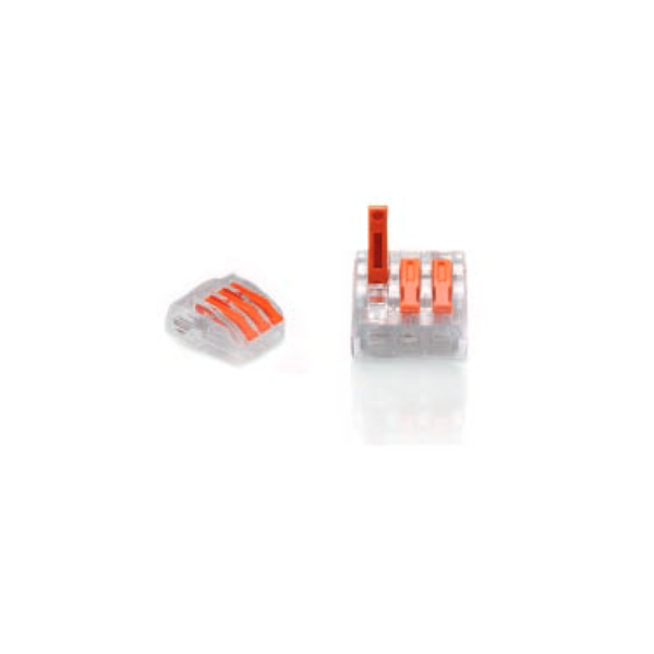ZŁĄCZKA DO PRZEWODÓW ZATRZASKOWA 0,2-4,0mm2 PC-233 3GNIAZDA (1szt.)