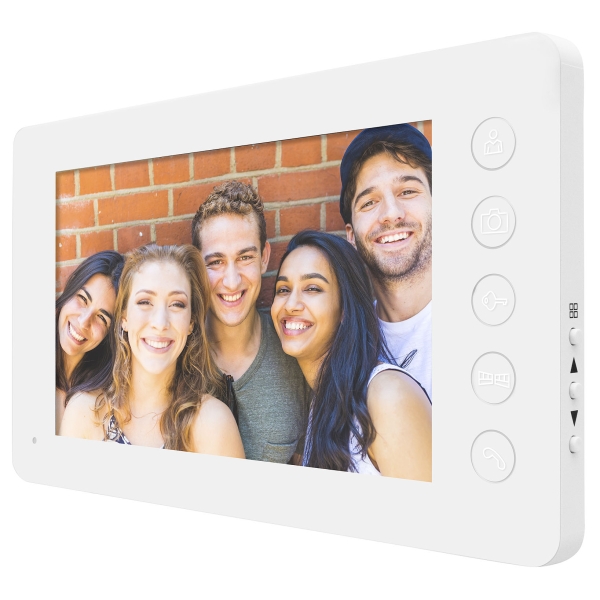 WIDEODOMOFON "EURA" VDP-76A3 - biały, 7", obsługa 2 wejść, pamięć obrazów, czytnik RFID