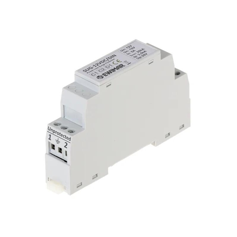 Ogranicznik przepięć 12V DC na szynę DIN EWIMAR SUG-12VDC/DIN