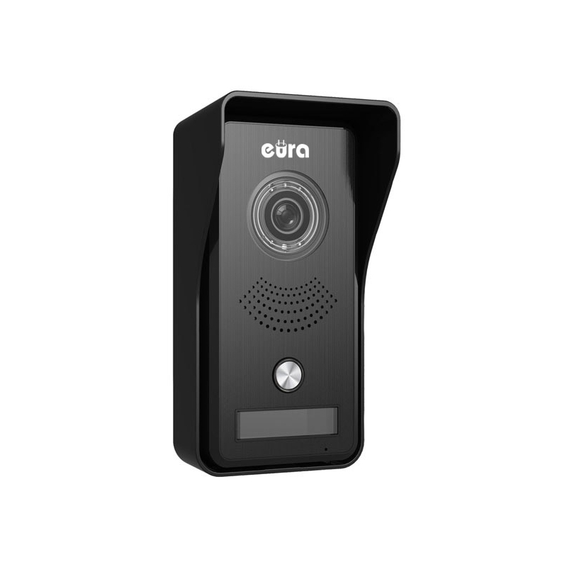 WIDEODOMOFON "EURA" VDP-76A3 - czarny, 7", obsługa 2 wejść, pamięć obrazów, czytnik RFID