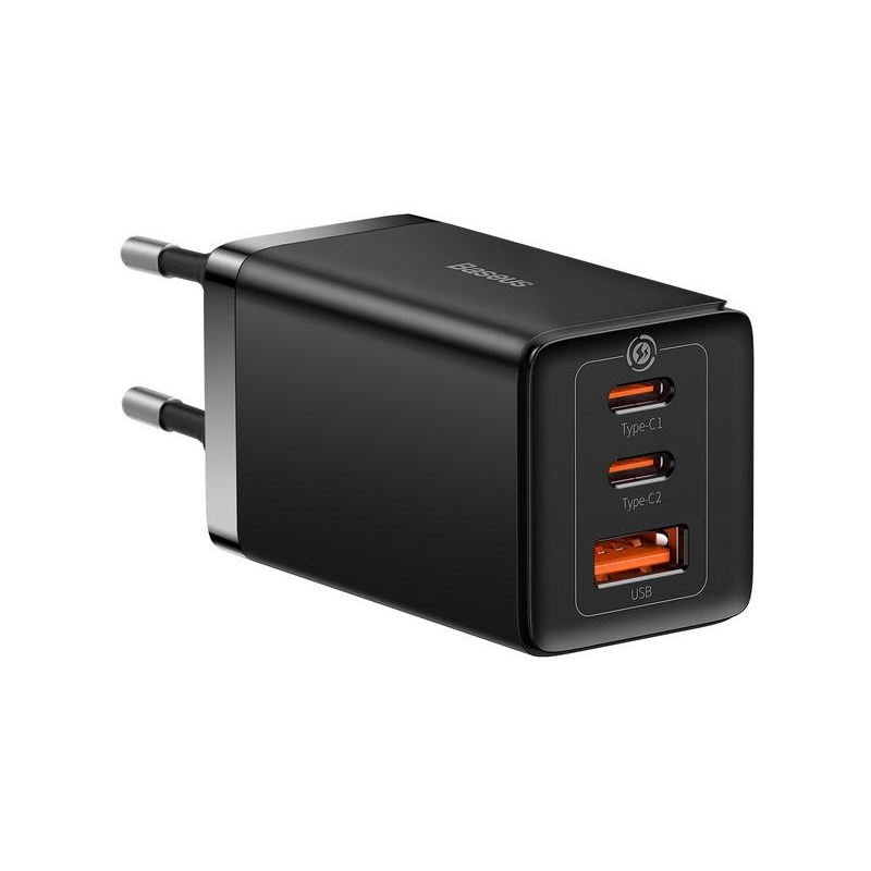 Ładowarka sieciowa Baseus GaN 5 Pro Fast Charger CCGP120201 65W 1x USB-A 2x USB-C PD 3.0 QC 4.0 + kabel USB-C