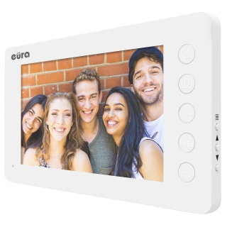 MONITOR "EURA" VDA-05A3 white - LCD 7" otwieranie 2 wejść, pamięć 2