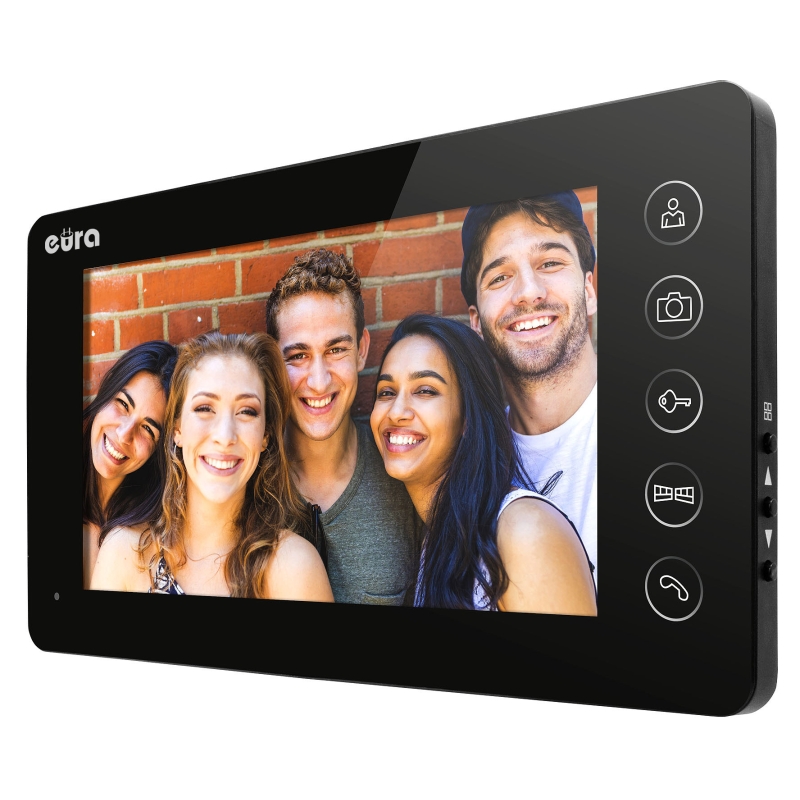 MONITOR "EURA" VDA-05A3 black - LCD 7" otwieranie 2 wejść, pamięć