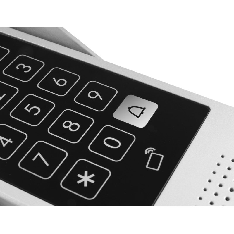 KASETA ZEWNĘTRZNA WIDEODOMOFONU "EURA" VDA-83A3 "EURA CONNECT+" - srebrna, dotykowy szyfrator, czytnik zbliżeniowy, AHD